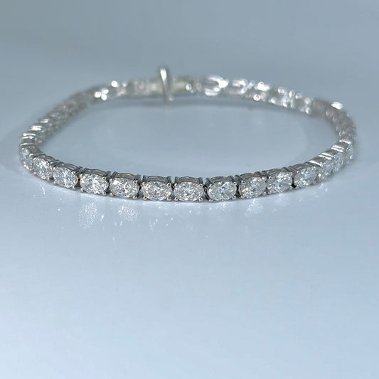 Oval Lab Diamond Tennis Bracelet 7.49ctw