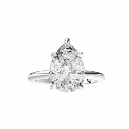 Pear Signature Minimal Solitaire Setting
