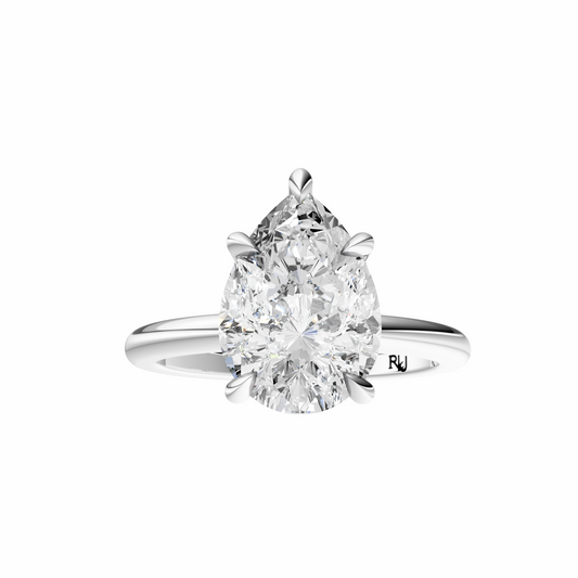 Pear Signature Minimal Solitaire Setting