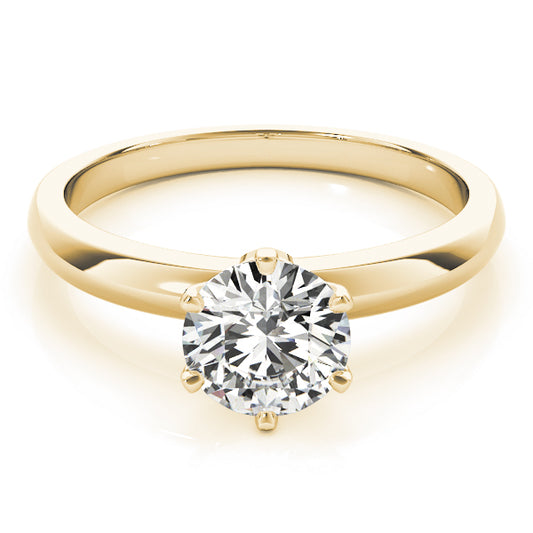 Round Signature 6-prong Solitaire Setting