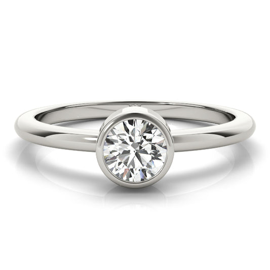 Round Bezel Set Solitaire Setting