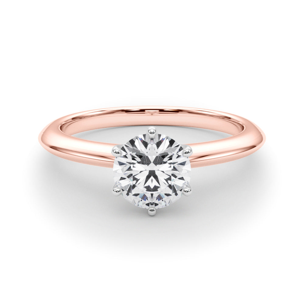 Round Classic 6-prong Solitaire Setting