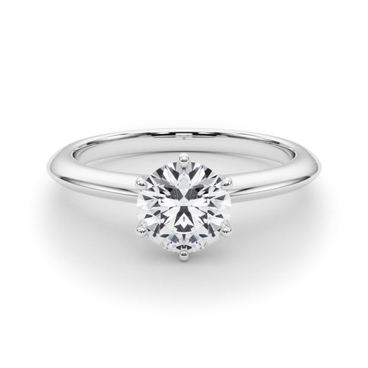 Round Classic 6-prong Solitaire Setting