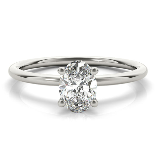 Oval 4-prong Petite Solitaire Setting