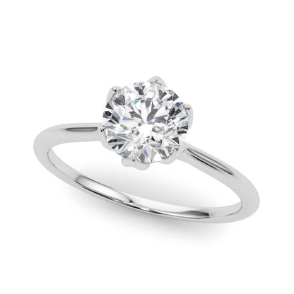 Round Flower Basket 6-Prong Solitaire Setting