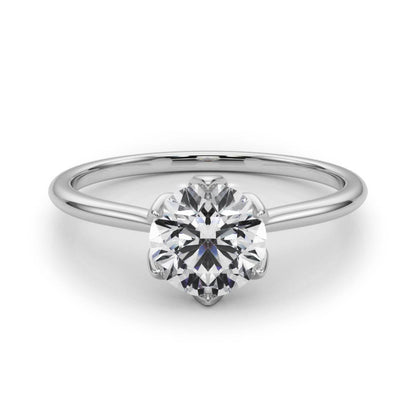 Round Flower Basket 6-Prong Solitaire Setting