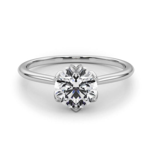 Round Flower Basket 6-Prong Solitaire Setting