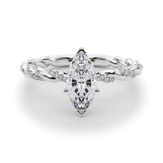 Marquise Accented Twisted Setting