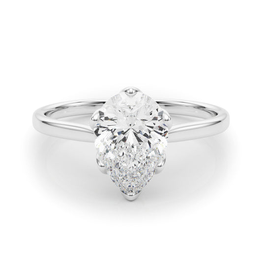 Pear Flower Basket 6-Prong Solitaire Setting