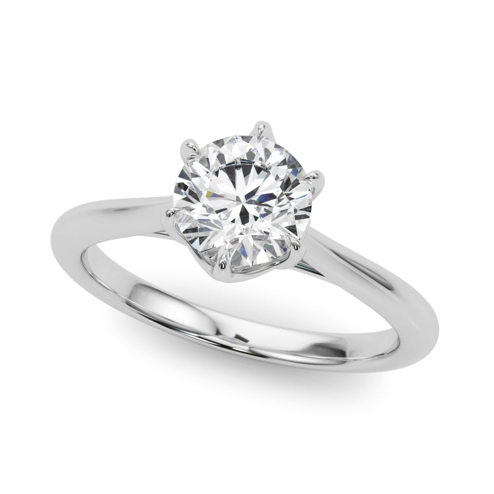 Round Cathedral 6-Prong Solitaire Setting