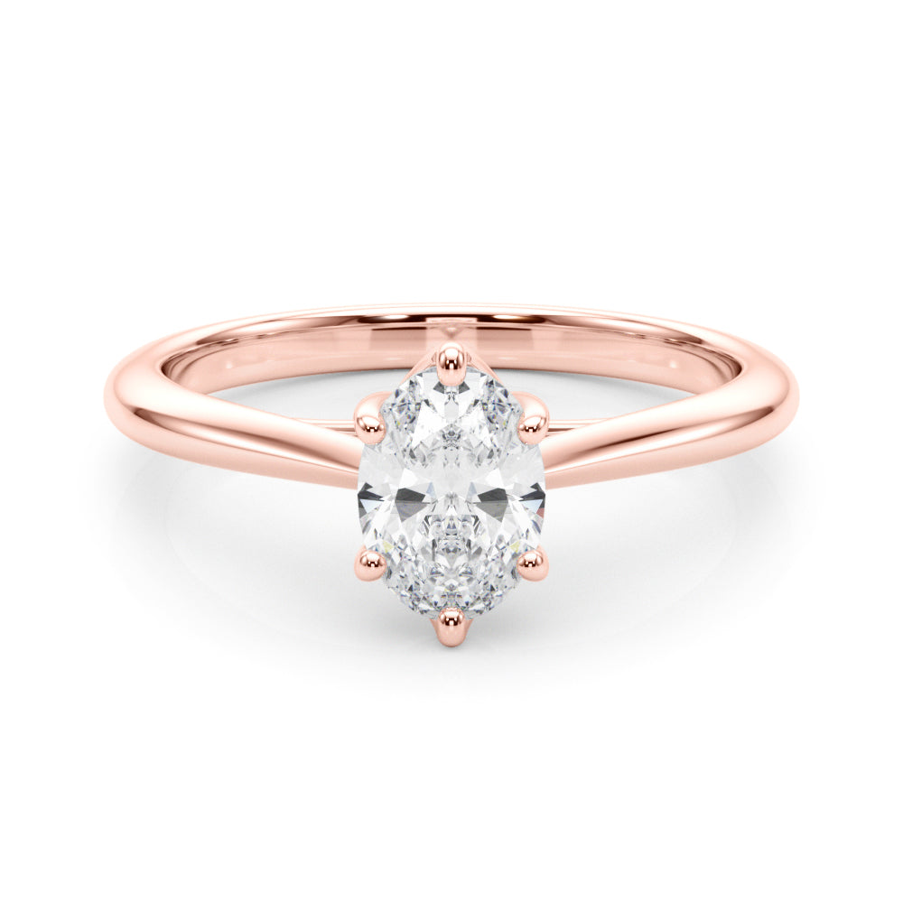 Oval Flower Basket 6-Prong Solitaire Setting