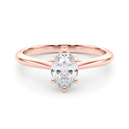 Oval Flower Basket 6-Prong Solitaire Setting