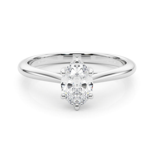 Oval Flower Basket 6-Prong Solitaire Setting