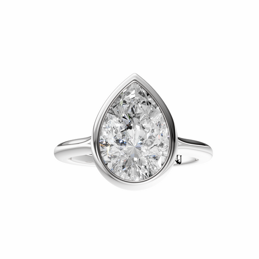 Pear Vintage Bezel Solitaire Setting