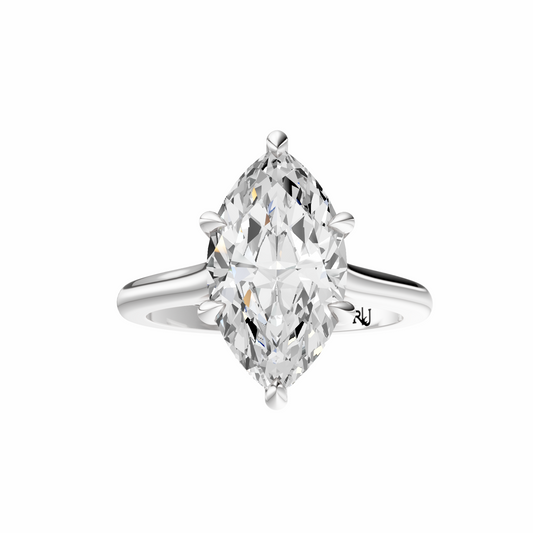 Marquise Cathedral Elegant Signature Hidden Halo Setting