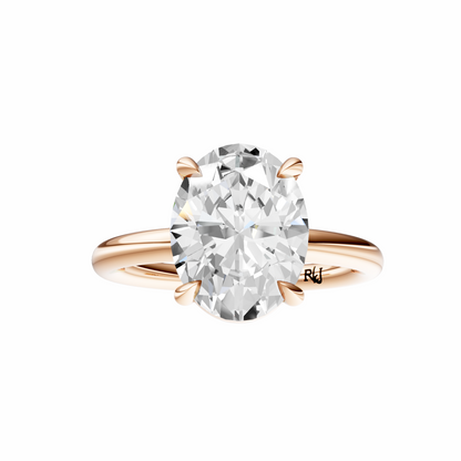 Oval Deleted Bridge Solitaire Setting