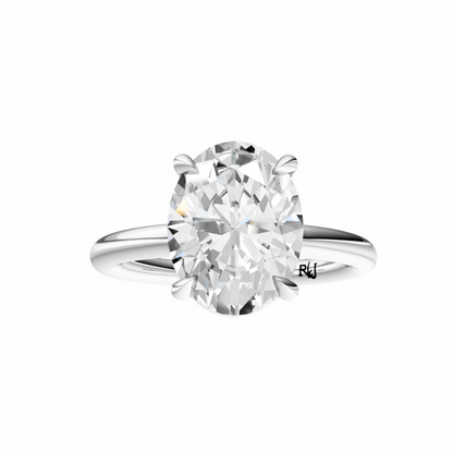 Oval Deleted Bridge Solitaire Setting