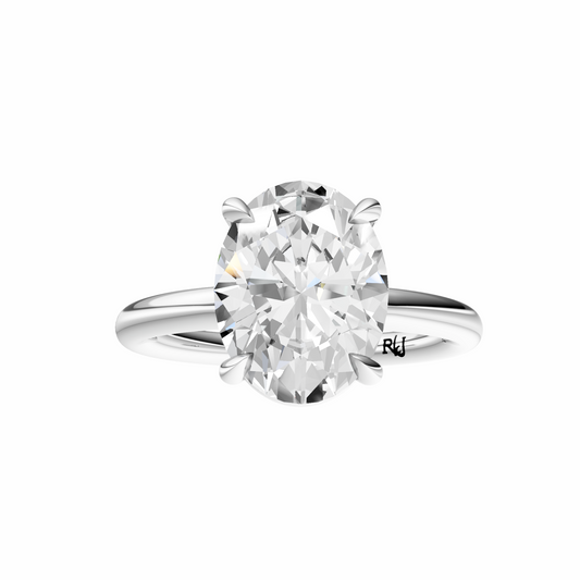 Oval Deleted Bridge Solitaire Setting