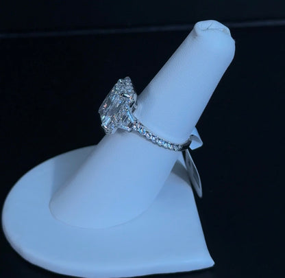 4.01ct Radiant F VS1 Lab Diamond 14kt White Gold Engagement Ring RGF-766