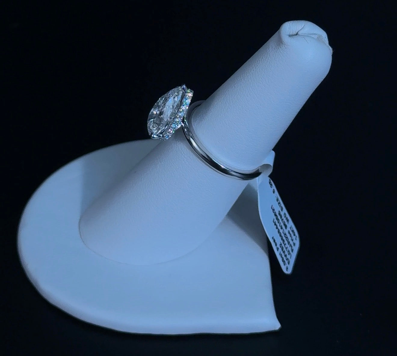 3.08ct Pear E VVS2 Lab Diamond 14kt White Gold Engagement Ring SR8161-PE