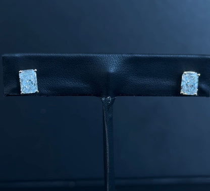 2.03ctw Radiant Lab Diamond 14kt Yellow Gold Earrings