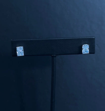 2.02ctw Radiant Lab Diamond 14kt White Gold Earrings