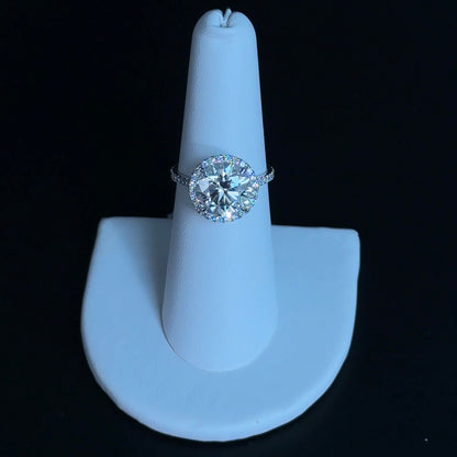 4.01ct Round E VVS2 Lab Diamond 14kt White Gold Engagement Ring RGF-490-1