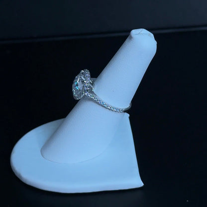 4.01ct Round E VVS2 Lab Diamond 14kt White Gold Engagement Ring RGF-490-1