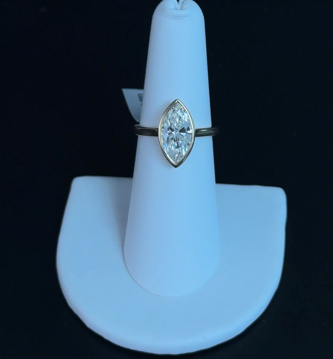 2.09ct Marquise E VVS2 Lab Diamond 14kt Yellow Gold Engagement Ring SA5683R