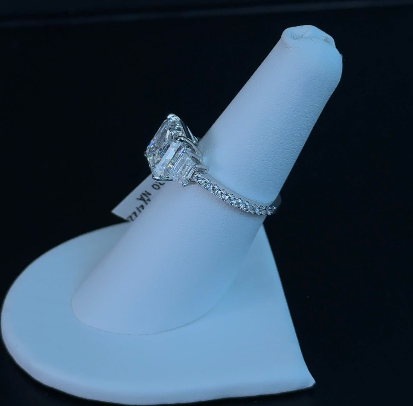 5.08ct Asscher E VS1 Lab Diamond 14kt White Gold Engagement Ring SA5631R-9.7-1