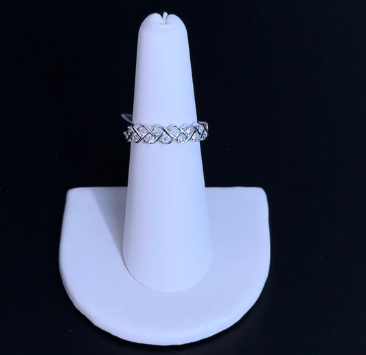 0.50ctw Lab Diamond Sterling Silver Ring Size 8