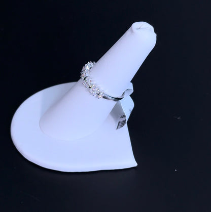 0.50ctw Marquise Lab Diamonds Sterling Silver Ring Size 6