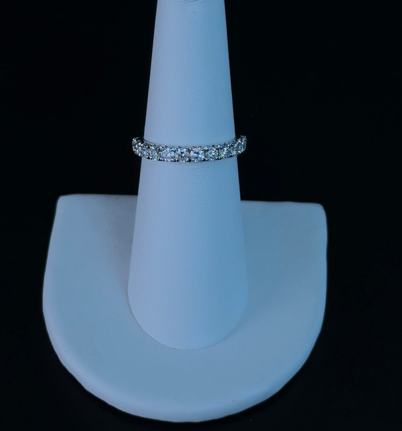 0.75ctw Round Lab Diamond 14kt White Gold Band SR6469W-2.5MM-C