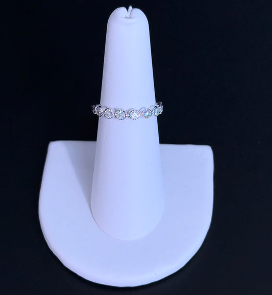 0.50ctw Round Lab Diamonds Sterling Silver Ring Size 8