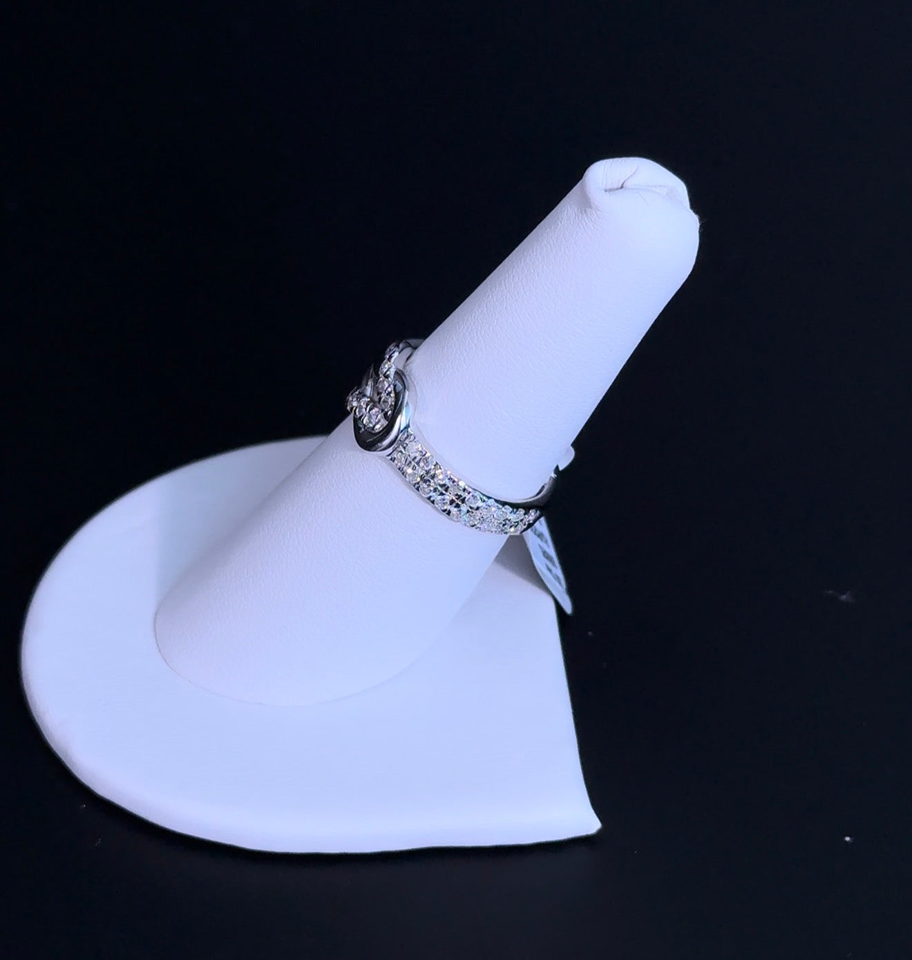 0.50ctw Lab Diamond Sterling Silver Infinity Ring Size 8