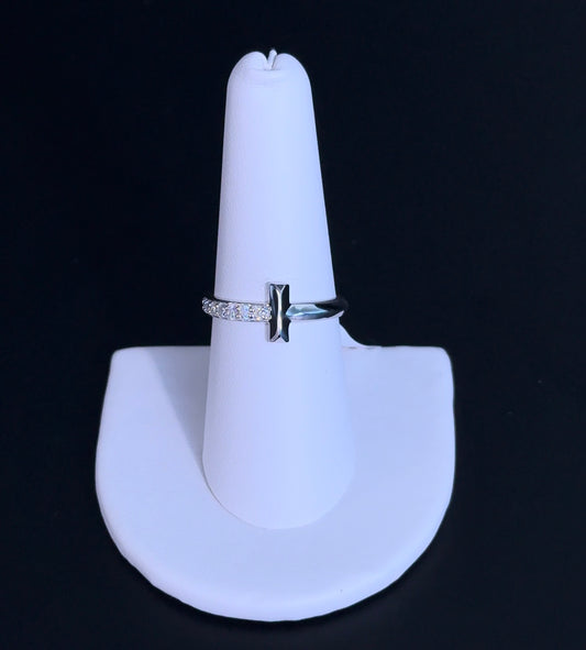 0.25ctw Lab Diamond Sterling Silver Ring Size 8