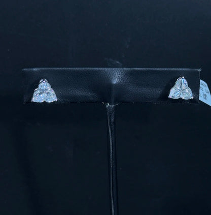 3.15ctw Flower Lab Diamond Shape 14kt White Gold Earrings ERG-192