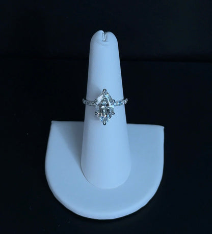 3.06ct Marquise E VVS2 Lab Diamond 14kt White Gold Engagement Ring 2214INV118