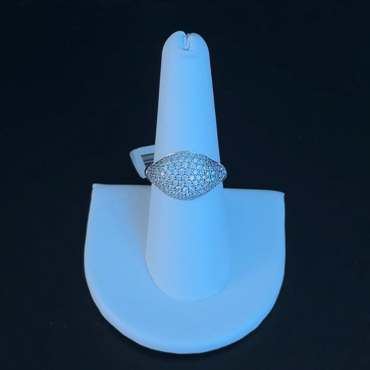 1.23ctw Lab Diamond 14kt White Gold Circle Ring DN6600