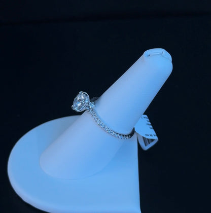 1.60ct Round E VS1 Ideal Cut Lab Diamond 14kt White Gold Ring DN20082