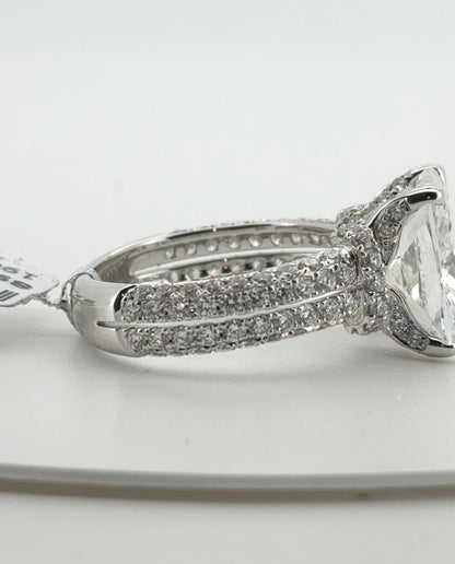 5.03ct Cushion E VS1 Lab Diamond 14kt White Gold Ring RGF-783