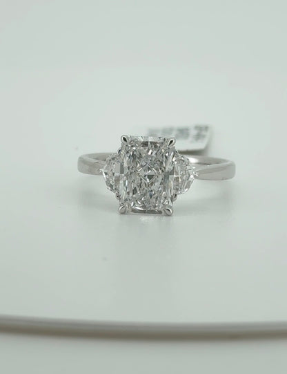 2.05ct Radiant D VVS2 Lab Diamond 14kt White Gold Ring RGF-494-1