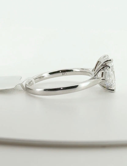 2.05ct Radiant D VVS2 Lab Diamond 14kt White Gold Ring RGF-494-1