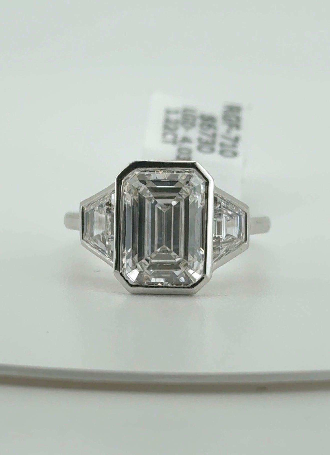 4.03ct Emerald F VVS2 Lab Diamond 14kt White Gold Ring RGF-710