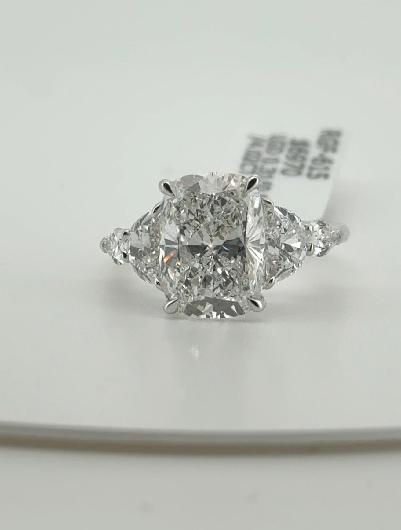 4.02ct Cushion F VS1 Lab Diamond 14kt White Gold Ring RGF-615