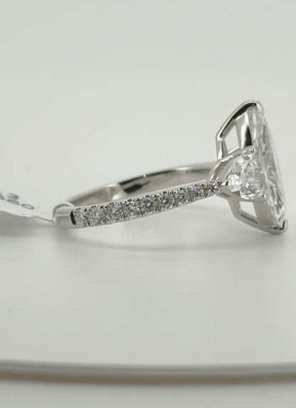 2.01ct Marquise E VVS2 Lab Diamond 14kt White Gold Ring SA5656R-13.3x6.5-1