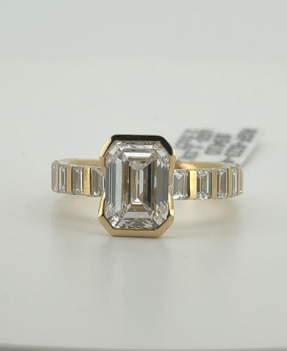 2.51ct Emerald D VS1 Lab Diamond 14kt Yellow Gold Ring RGF-623-4
