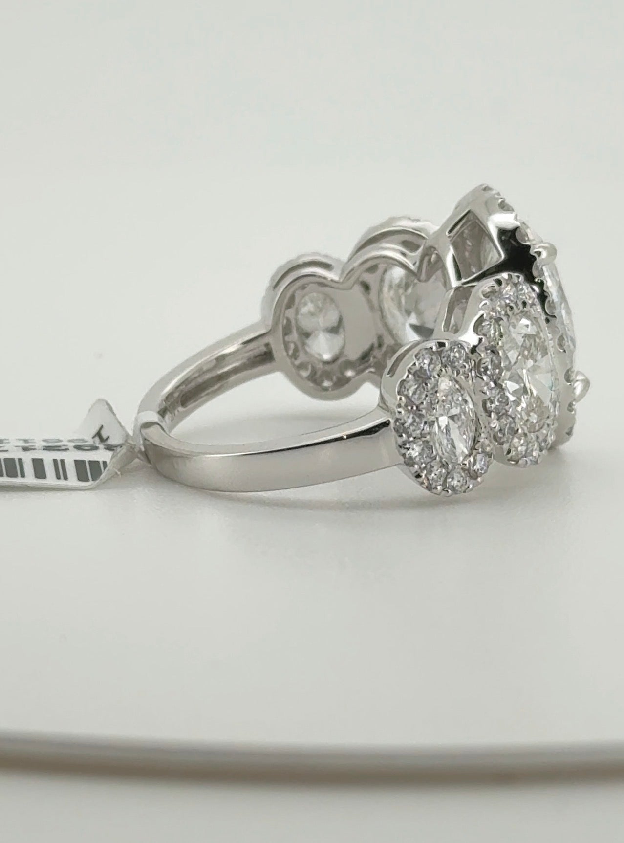 3.01ct Oval E VVS2 Lab Diamond 14kt White Gold Ring RGF-675