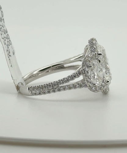 3.01ct Oval E VS1 Lab Diamond 14kt White Gold Ring RGF-300-3