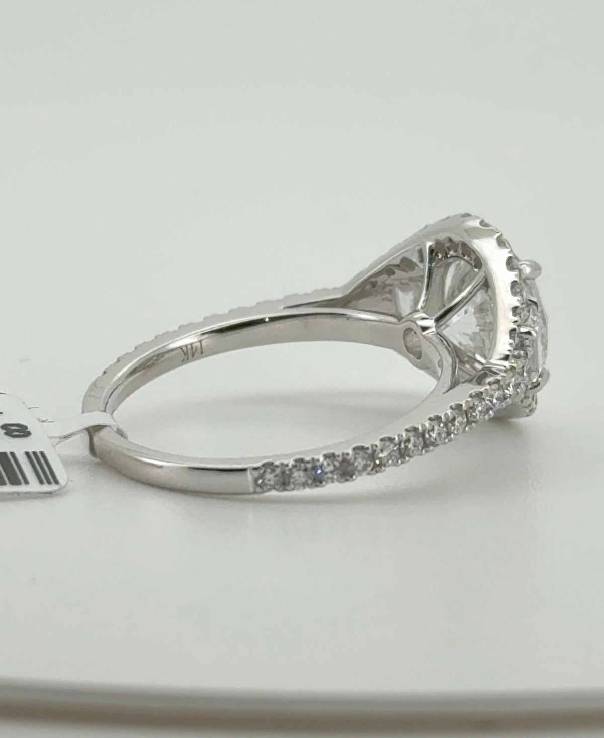 2.00ct Round E VS1 Ideal Cut Lab Diamond 14kt White Gold Ring RGF-584-1